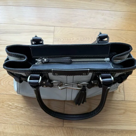 COACH ‘Hamptons’ Braided Leather Satchel - Picture 9 of 16